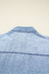 Loose H Line Raw Hem Denim T Shirt Dress